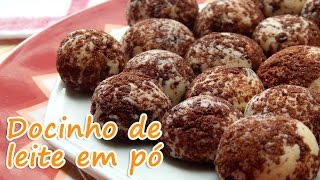 Docinho de leite em pó com Ovomaltine [upl. by Howund]