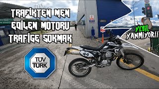 TRAFİKTEN MEN EDİLEN MOTORU TRAFİĞE SOKMAK  YANMAYAN TRAFİK LAMBASI  KLX250 MOTOVLOG [upl. by Addam]