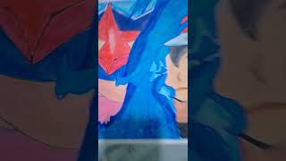 Ash and Greninja Drawing stepbystep easytoDrawshorts [upl. by Barolet]