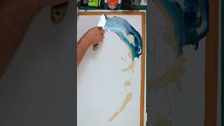 PAINT SWIPES FUN 🎨💙 paintswipe abstractart artdaily artshorts [upl. by Shanks]