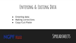 Spreadsheets Entering and Editing Data [upl. by Aivartal]