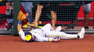 Sal Frelick Leaping Catch Robs Corbin Carroll Home Run  Brewers vs Diamondbacks 2024 MLB Highlights [upl. by Yddur370]