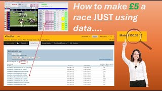 LIVE TRADING How to make £5 PER RACE  Trading using Horse Racing DATA alone [upl. by Darach]