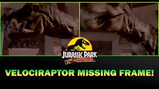 The Velociraptor Missing Frame  Jurassic Park 1993 [upl. by Nnarual]