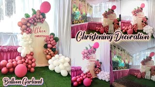 Christening Decoration Ideas for Baby Girls  Baptism Decoration  Arch Frame with Balloon Garland [upl. by Zerelda]