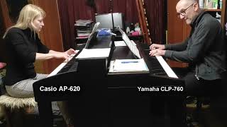 Casio AP650 vs Yamaha CLP760 Piano Comparison [upl. by Nahaj377]