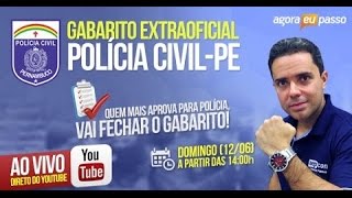 Gabarito Extraoficial PCPE  AO VIVO  AEP Concursos Públicos [upl. by Ennis299]