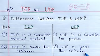 Difference between TCP and UDP  Networking [upl. by Heuser]