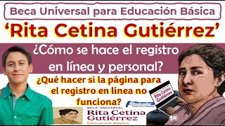 Registro a la Beca «Rita Cetina» ¿Cómo se hace el registro en linea y personal [upl. by Ailegra]