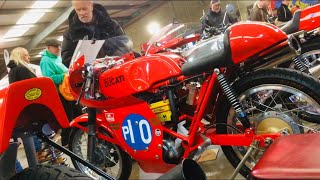 ARDINGLY VINTAGE amp CLASSIC Motorcycle Show VINCENT Seeley HONDA Triumph DUCATI amp OXNEY VIN NOR Bikes [upl. by Hsemin]