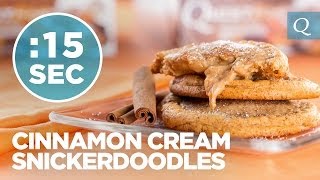 Cinnamon Cream Snickerdoodles  15SecondRecipe [upl. by Eislehc]