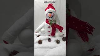 christmas snow snowman craft diy handmade shortsviral ideas [upl. by Etnoved92]