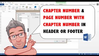 MS Word Chapter Numbering plus Page Number with Chapter Number in Header or Footer [upl. by Toolis861]