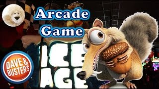 ICE AGE Arcade Game Dave amp Busters Game Play Crack the Ice Video Game Ticket Win DampB [upl. by Agnesse]