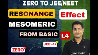 MESOMERIC EFFECT RESONANCE EFFECT  L4 ZERO TO JEE NEET LEVEL  Basic organic chemistry [upl. by Itsyrc737]