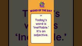 Today’s word is ‘Ineffable’ wordoftheday rightboard [upl. by Idoc]