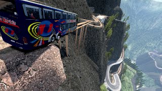 the most dangerous road in world  dangerous journey over steep hills and deadly ravineseuro truck [upl. by Fortunato]