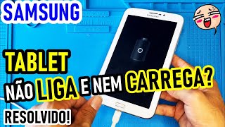 Tablet SAMSUNG não liga e nem carrega RESOLVIDO Como dar choque na bateria EM CASA Simples [upl. by Nagek]