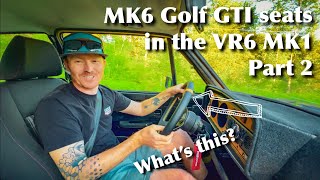 MK6 GTI seats in the VR6 MK1 using SendCutSend Custom OMP wheel installed Part 2  Cali MK1 S2 E3 [upl. by Nnylecoj]