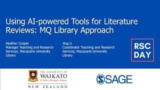 Using AIpowered Tools for Literature Reviews MQ Library Approach [upl. by Otrebide104]