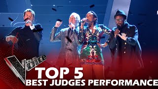 TOP 5 JUDGES PERFORMANCE ON THE VOICE  BEST [upl. by Sioled]