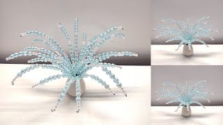 So Easy Its Relaxing To Make Easy DIY Bead Flower  DIY Home Decor  Bead Crafts [upl. by Yssep]