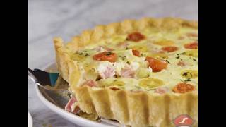 Schnucks Ham and Tomato Quiche [upl. by Suiremed837]