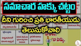 సమాచార హక్కు చట్టం పై అవగాహన ఉ౦దా మీకు  Right to Information Act  Eagle Media Works [upl. by Carhart]