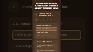 telegram future after pavel durov arrest I memeFi code  memefi youtube video code 31 august [upl. by Ienttirb]