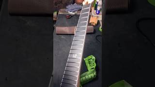 Final Fretwork on this 12thman custom guitar [upl. by Eeryk553]