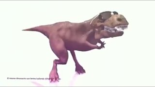 Rainbow Trex dancing to quotIm blue slowed  reverbquot [upl. by Arodal942]