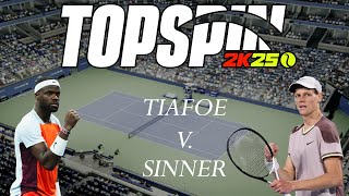 TopSpin 2K25  Frances Tiafoe vs Jannik Sinner  Online  FULL MATCH [upl. by Nilreb946]