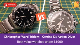 Christopher Ward Trident pro 600 vs Certina Ds Action Diver comparison review [upl. by Signe]