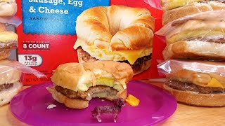 Unboxin Doxin  Jimmy Dean Croissant Sausage Egg And Cheese Breakfast Sandwiches 8 Count [upl. by Elolcin]