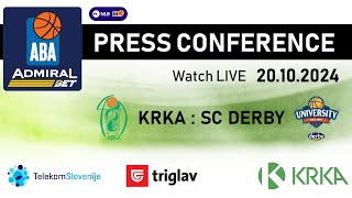 Live Press KK Krka  KK SC Derby [upl. by Nnylatsirk719]