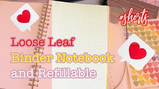 Simple Loose Leaf Binder Notebook and Refillable shorts [upl. by Arias]