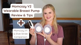 Momcozy V2 Wearable Breast Pump Review Tips V1 amp Elive Stride Comparison [upl. by Felic]