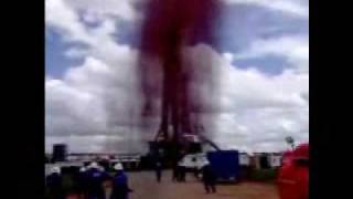 Devastating footage of a land drill rig fire [upl. by Yorgo]