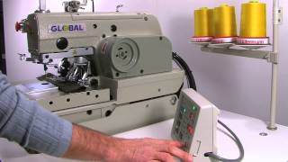 Global BH 9981 Electronic Eyelet Buttonhole Machine  Advance Enterprises [upl. by Ayotna]