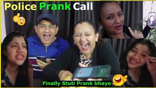 POLICE PRANK CALL ON STUTI ll PRANK VIDEO BudaBudiVlogs [upl. by Maud843]