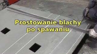 Prostowanie blachy po przyspawaniu do niej elementów [upl. by Odlaner306]