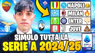 HO SIMULATO TUTTA LA SERIE A 202425 con LE ROSE UFFICIALI di FC 25 [upl. by Puett]