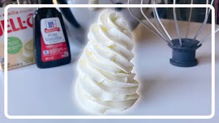 Stable Whipped Cream Frosting  No Cream of Tartar [upl. by Heiney]