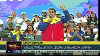 Venezuelan president speaks at closure of referendum campaign [upl. by Ainit]