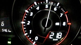 Mazda 3 2014 SkyactiveG 165  acceleration 0220 kmh and more dynamic tests [upl. by Neeroc]