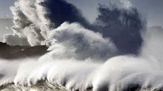 Olas gigantes Asturias 2014 12 metros temporal asturias tormenta donosti [upl. by Lokim405]