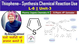 Thiophene  Synthesis Chemical Reactions amp Use  L6 Unit3 POC III [upl. by Shenan592]