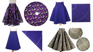 4 of the Best Flare Skirt Cutting and Sewing ✅ Quarter Half Full and Double Circle Skirts [upl. by Ahtis315]