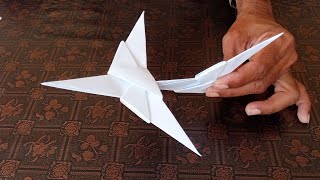 How To Make A Paper Jet fighter  TRIANGLE PLANE  Best paper airplane that flies far [upl. by Nattie]