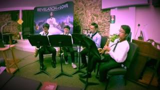 Jericho  arr Paul Yoder performed by Loma Linda Academy Jr High Sax Quartet [upl. by Marianne]